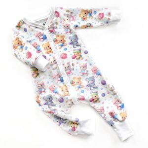 Pastellbjörnar babydress