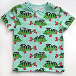 Kortärmad t-shirt med abborrar