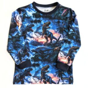 Långärmad t-shirt med dinosaurier