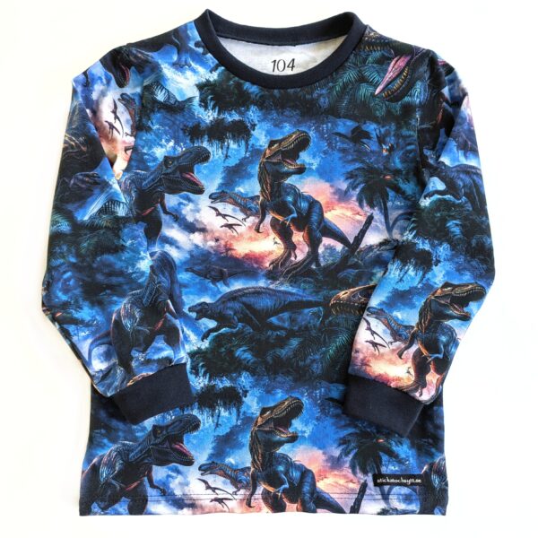 Långärmad t-shirt med dinosaurier