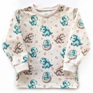 Långärmad t-shirt med dinosaurier