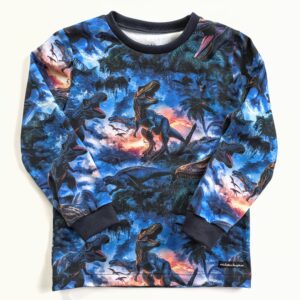Långärmad t-shirt med dinosaurier