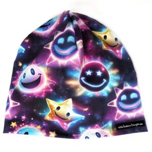 Smileys på lila