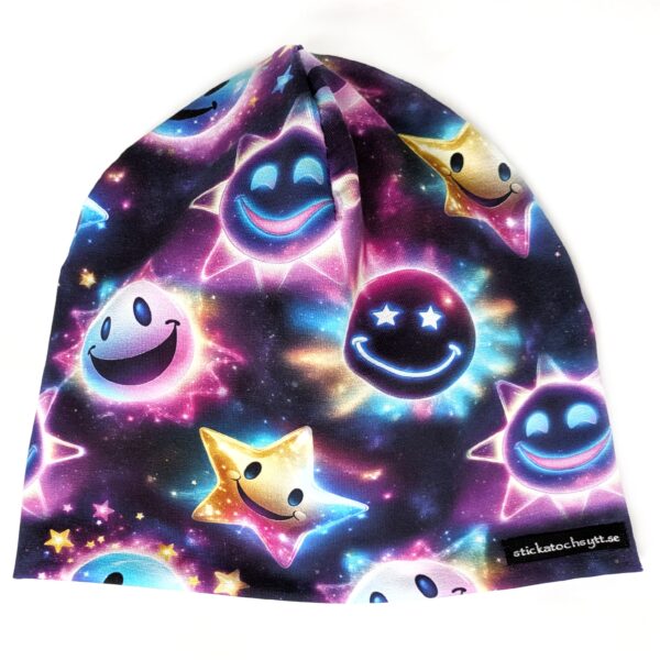 Smileys på lila