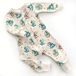 Babydress med dinosaurier
