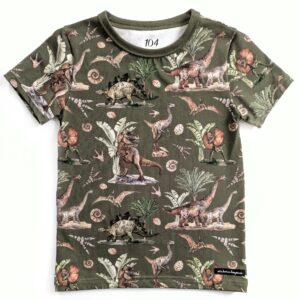 T-shirt med dinosaurier