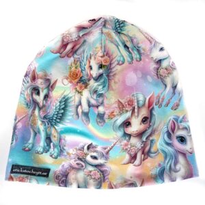 enhörningar pastell mössa 4-6 år