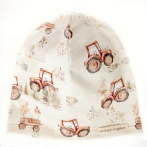 Traktorer på sandfärgad botten