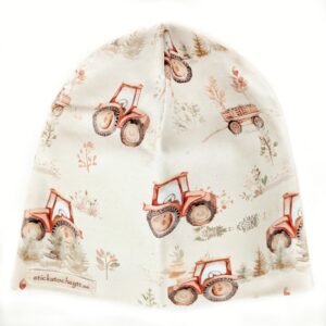 Traktorer på sandfärgad botten