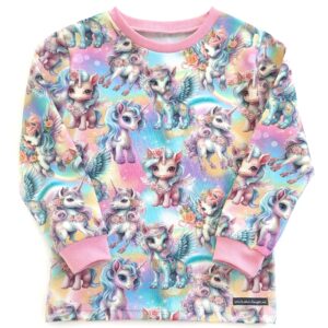 enhörningar pastell lång ärm 98