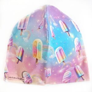 Mössa med pastellglassar