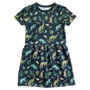 Klänning med dinosaurier