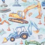 Byggfordon på mintgrönt