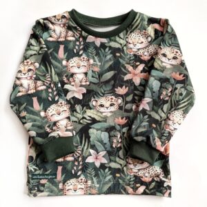 Långärmad t-shirt med gepardungar