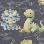 Dinosaurier på blågrått