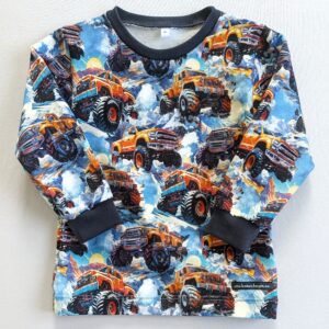 Sweatshirt, 1-1,5 år, storlek 86 - Monstertrucks