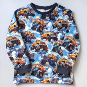 Sweatshirt, 2-3 år, storlek 98 - Monstertrucks