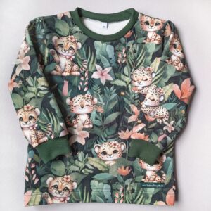 Sweatshirt, 1-1,5 år, storlek 86 - Gepardungar