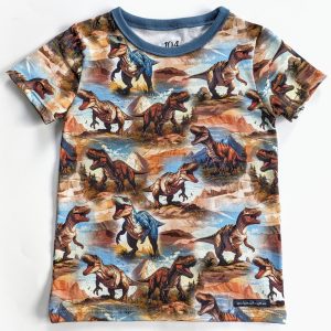 T-shirt med dinosaurier