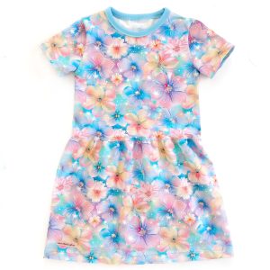 Klänning med blommor i pastell