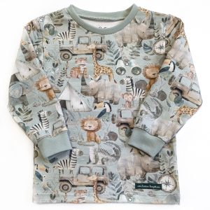 t-shirt med safaridjur